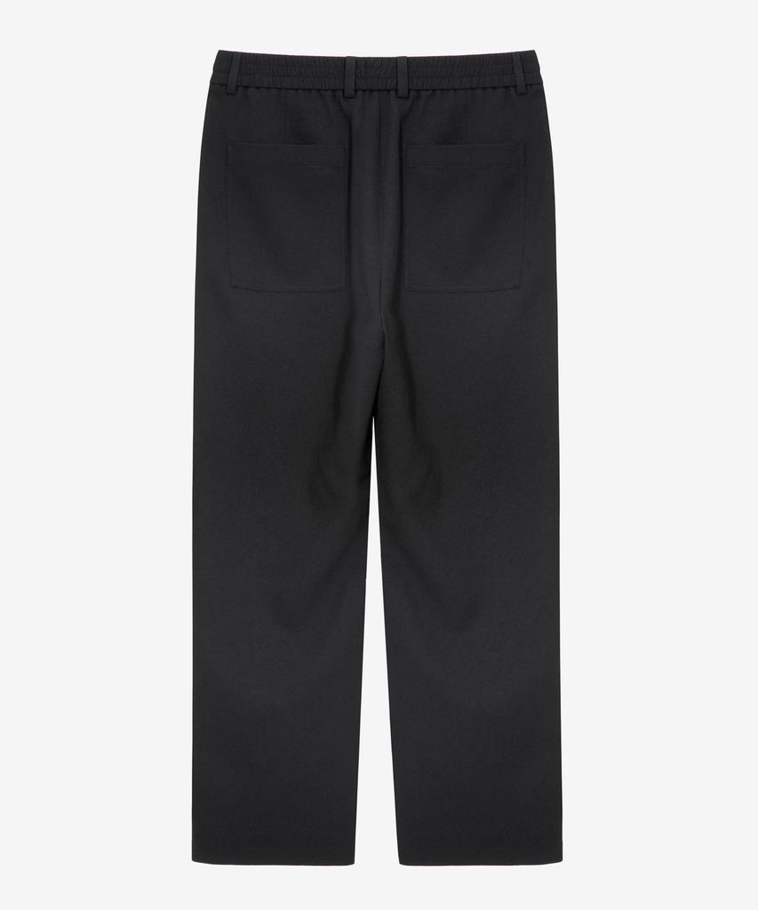 MINDBRIDGE [Couture] One-Pleat Relaxed Fit Textured Full Elastic Waist Pants