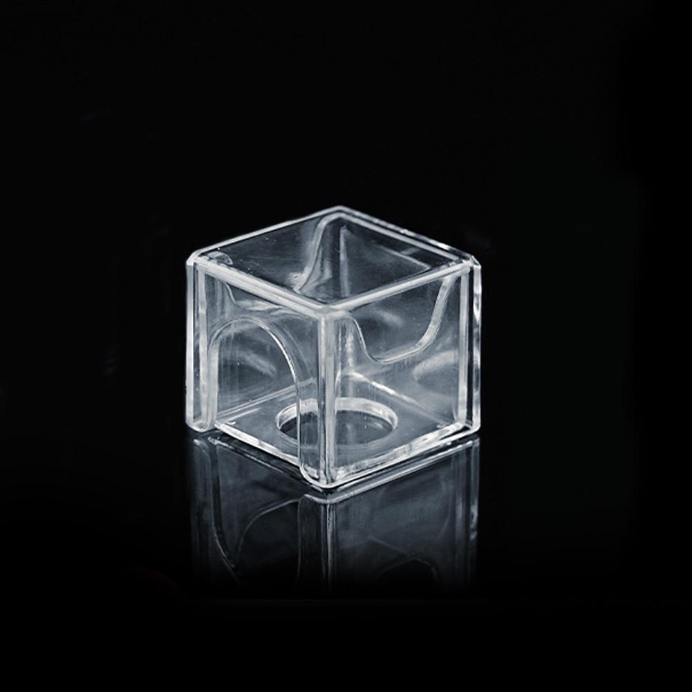 

1 шт. Прозрачный акриловый ящик для хранения мела Квадратный Круглый Шестиугольный Мелозащитный и Влагозащитный Защитный ящик Бильярдные принадлежности #04