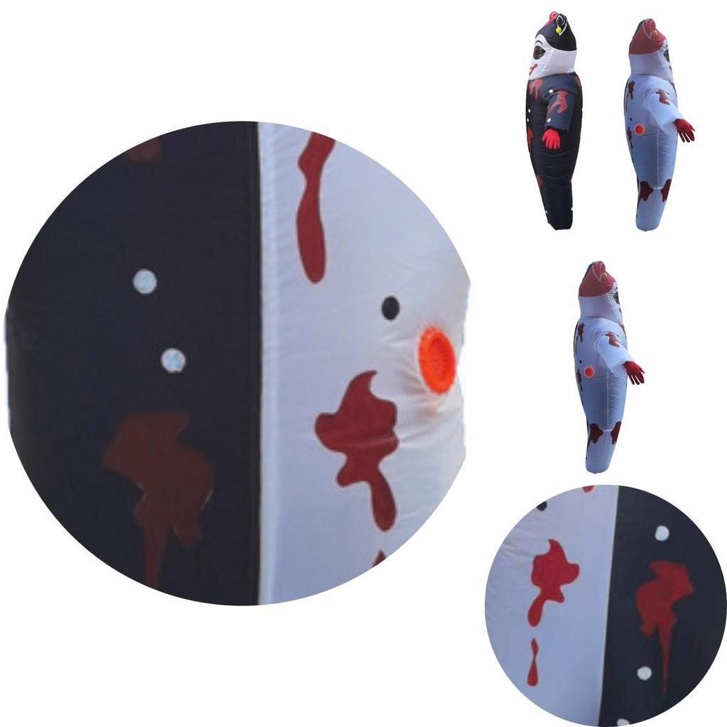 Evil Clown Inflatable Costume For Halloween Party Prank And Stage Performance Black Color