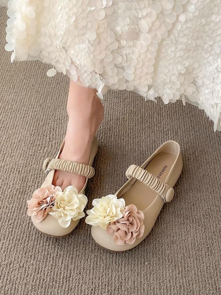 Cute Round Toe Mary Jane Women's Flat Shoes Elegant and Fashionable Cheap Liquidation Quick Delivery 2025 Summer Ladies Footwear