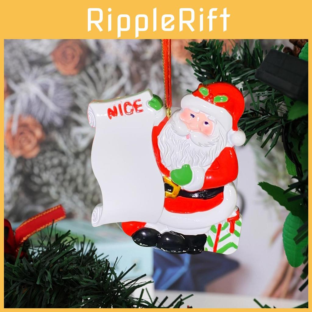 Charming Santa Claus Handwritten Blessing Letter Resin Christmas Ornament For Festivities