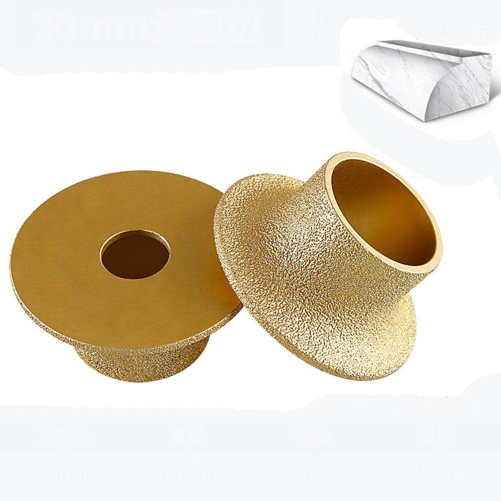 75mm Marble Granite Tile Trimming Grinding Wheel Brazed Diamond Angle Grinder Grinding Disc