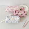 New Retro Bow Pattern Pencil Case, Coin Purse, Artistic Minimalist Cosmetic Bag, High School Student Storage Bag