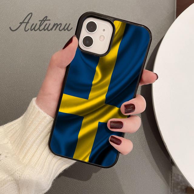 

Чехол для телефона с флагом Швеции для iPhone 11 12 13 14 Pro Max mini X XR XS SE 2020 5 6S 7 8 Plus Samsung Galaxy S21 S22 Cover shell iPhone 14