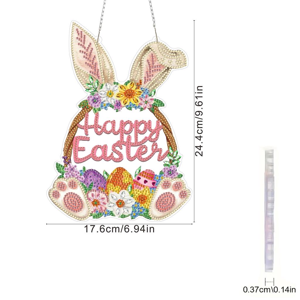 Ostern 2D Flach DIY Acryl Spezielle Form Diamantmalerei Hängender Anhänger Diamantkunst Anhänger Heimdekoration