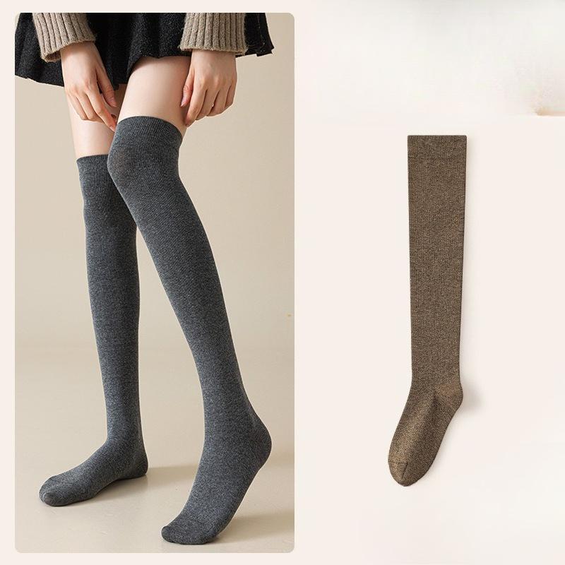 Chaussettes hautes, Chaussettes en coton, Jambes amincissantes d'automne et d'hiver pour femmes, Chaussettes longues chaudes, Chaussettes tendance, Chaussettes hautes longues amincissantes