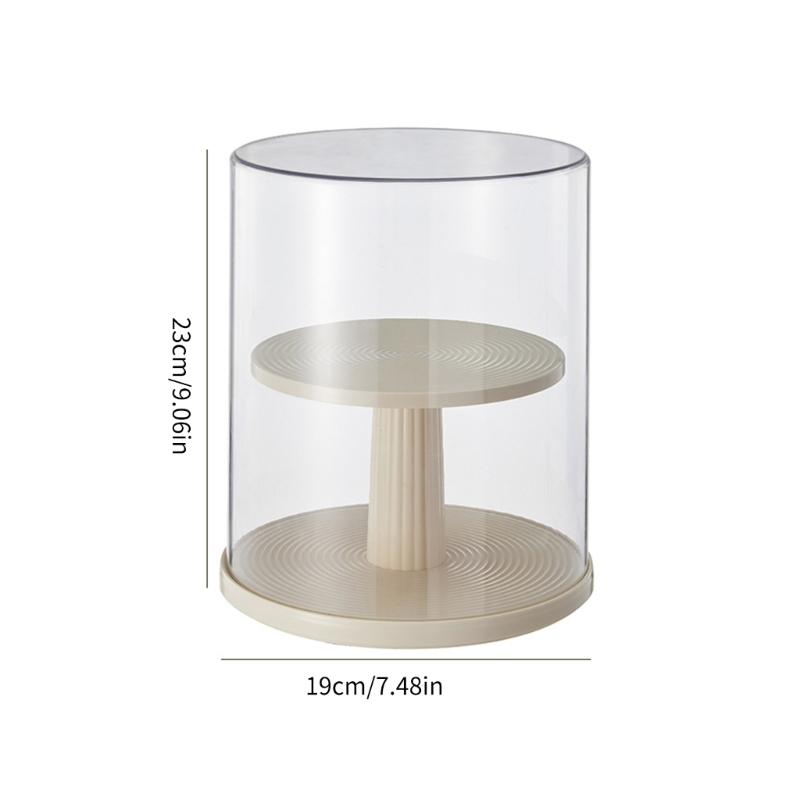 Dustproof 360 Degree Rotation Anime Display Case for Action Figures and Collectibles Plastic Blind Box Doll Container