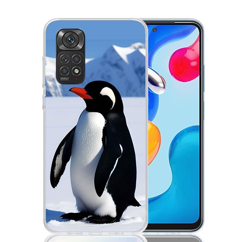 Penguins Love At The North Pole Phone Case For Xiaomi Redmi Note 13 14 15 Pro Plus 12S 12 14S 11S 11E 10 10S 11 11T 5G 4G Cover