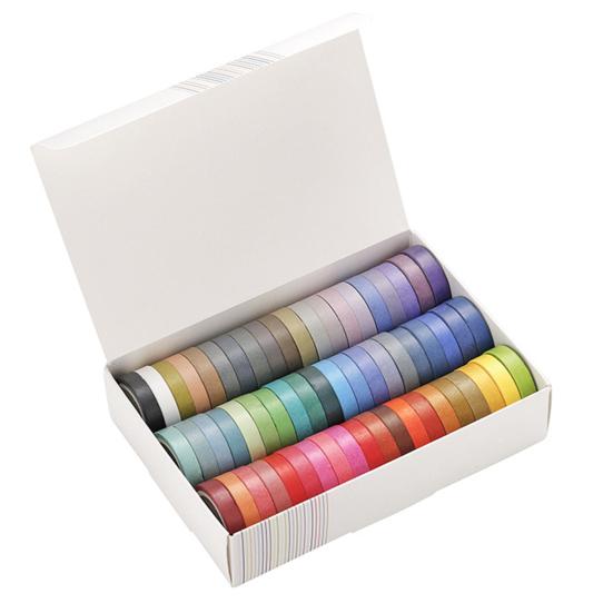 60 Rolls Washi Tape 8mm Wide Rainbow Colored Painters Masking Tape Colorful Decorative