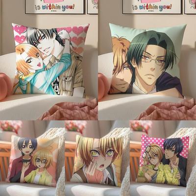 Sweet Yaoi Manga LLove Stage Cushion Cover Pillowcase Short Plush Invisible Zipper Room Sofa Cushion Cover