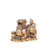 Pure Brass Ingot Lion Vintage Old Objects Home Decoration Office Desk Surface Panel Tea Ornaments Crafts Brass Ornaments