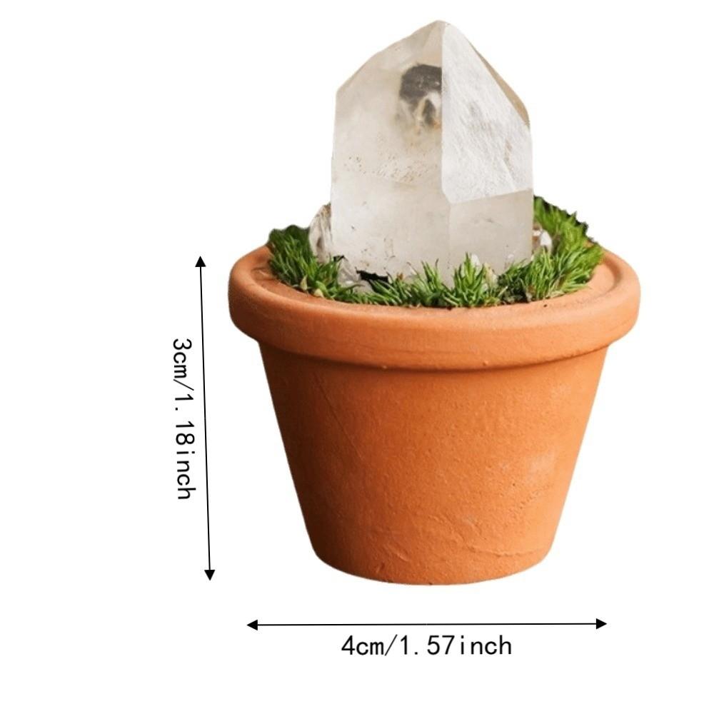 Feng Shui Crystal Stones Potted Plant Mini Decorative Rhinestone Potted Meditation