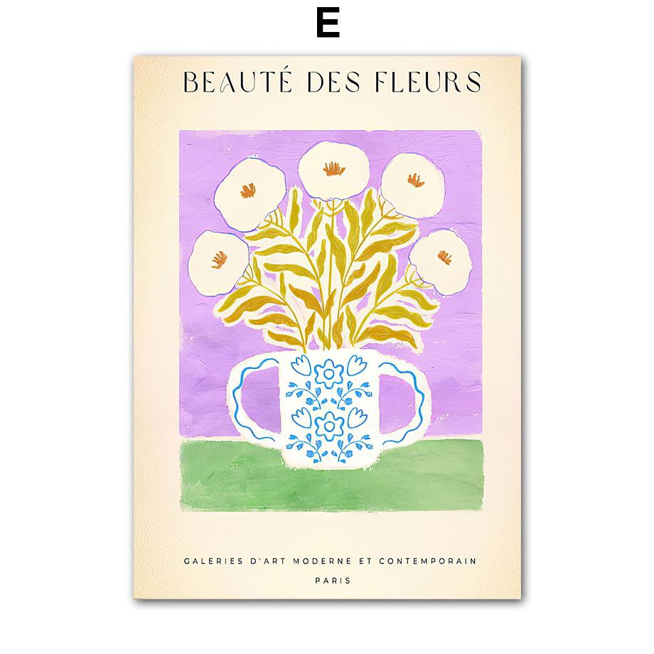 Watercolor Mountain Flower Leaves Geometry Wall Art Posters Prints Nordic Abstract Pictures Bedroom Decor Indoor Canvas Painting