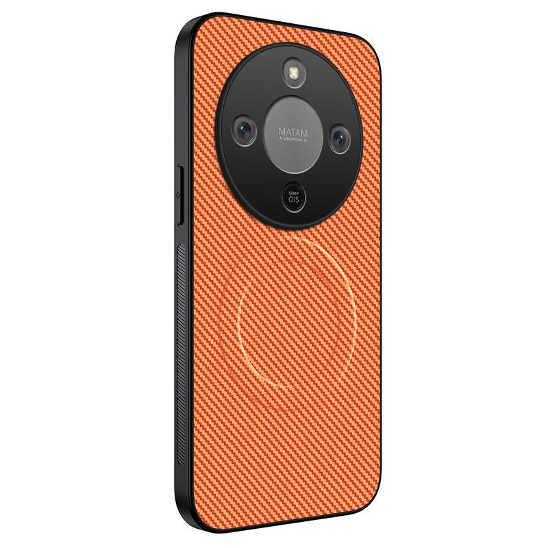 Applicable to Huawei Honor X70 carbon fiber pattern magnetic mobile phone case Honor X9D anti-drop Honor X9C protective case