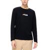 FILA Simple Letter Logo Fashion Casual Sports Round Neck Long Sleeve T-Shirt Men T-Shirts Black F51M238248FBK