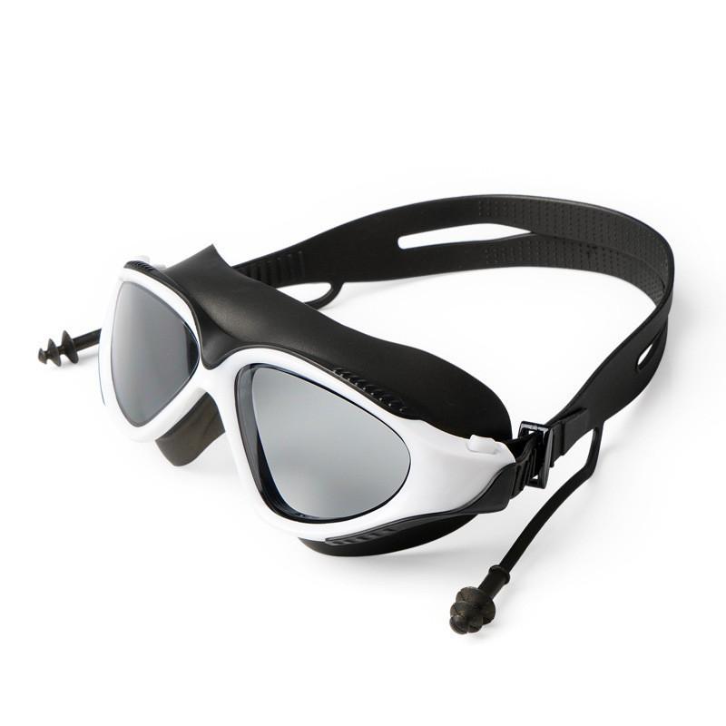 

Swimming Goggles Adults Waterproof Anti-fog Equipment Integrated Earplugs Eye-protecting Glasses белый
