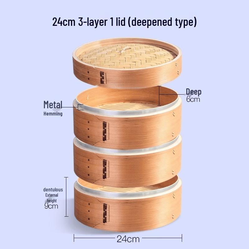 

Wooden Steamer for Dumplings and Buns