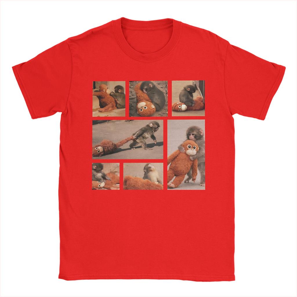 Punch Monkey Funny Animal T Shirt Summer Pure Cotton T Shirts For Adult Hippie Casual Tshirt Short Sleeve Vintage Top Tees