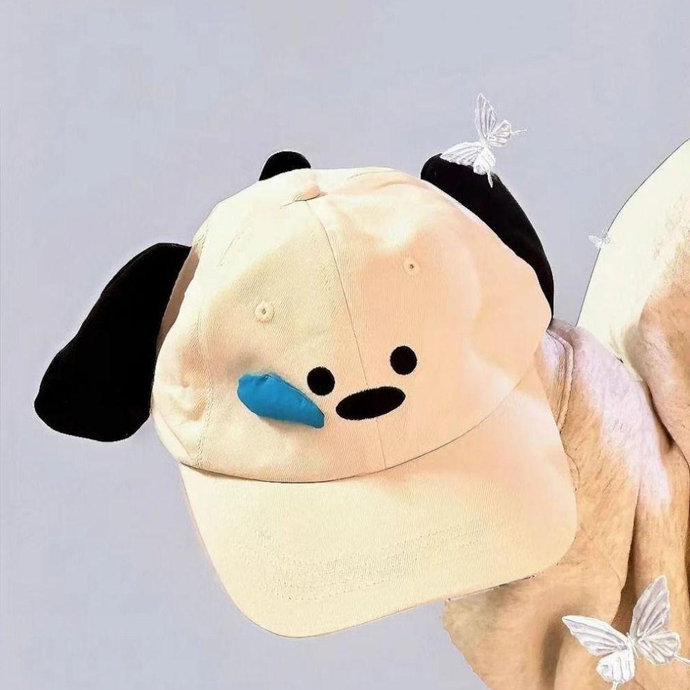 Runny Nose Dog Baseball Cap Korean Style Peaked Cap Casual Cartoon Sun Hat Men