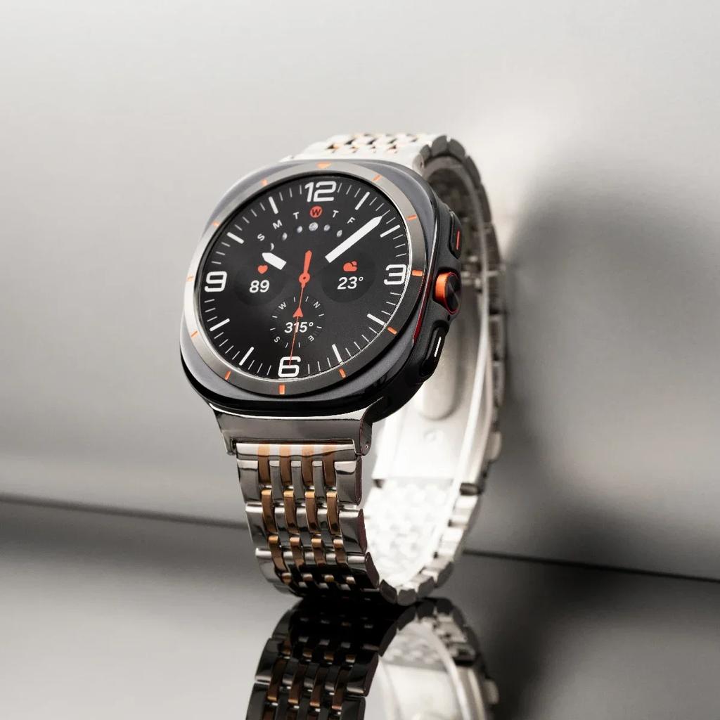 Watch Bracelet Strap for Samsung Galaxy Watch Ultra 47mm Smartwatch Stainless Steel Band for Galaxy Watch 7 Metal Wristband