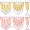 50/25 Champagne Glasses Disposable Cocktail Glasses Plastic Red Wine Glasses Tall Glasses Gold Powder Martini Glasses Party Bar