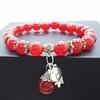 Red Agate Crystal Beaded Bracelet for Women - Handcrafted Couple Jewelry