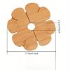 Four-Leaf Resistant Table Mat with Wood Base - Suitable for Pans, Bowls & Plates, Anti-Scald Coaster for Dining Table Protection