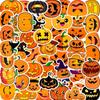 50pcs Halloween Pumpkin Theme Stickers, Vinyl Waterproof Holiday Party Stickers, Kids and Youth Adult Party Favors Gifts