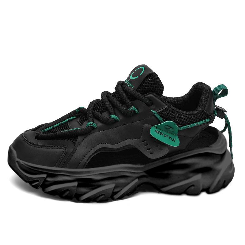Men's shoes summer breathable casual running sports shoes platform heightening advanced sense versatile dad shoes
