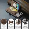 For iPhone 17 Pro Max Case JEEHOOD J01 Retro Leather + TPU Phone Cover Detachable Magnetic Card Holder