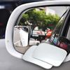 2Pcs Round Frame Convex Blind Spot Mirror Safety Driving Wide-angle 360 Degree Adjustable Clear Rearview Mirror Car Accessories