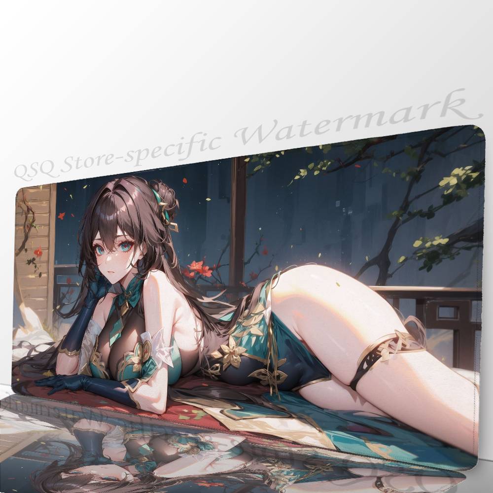 Ruan Mei Animated Game Honkai Star Rail Mousepad Mouse Mat Desk Mat With Pad Gaming Accessories Prime Gaming XXL Keyboard Pad