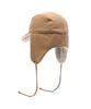 Eondeokeonteulolseutyudio Winter Reversible Fur Hat Trapper Hat / Reverse Fur / Flannel Beige