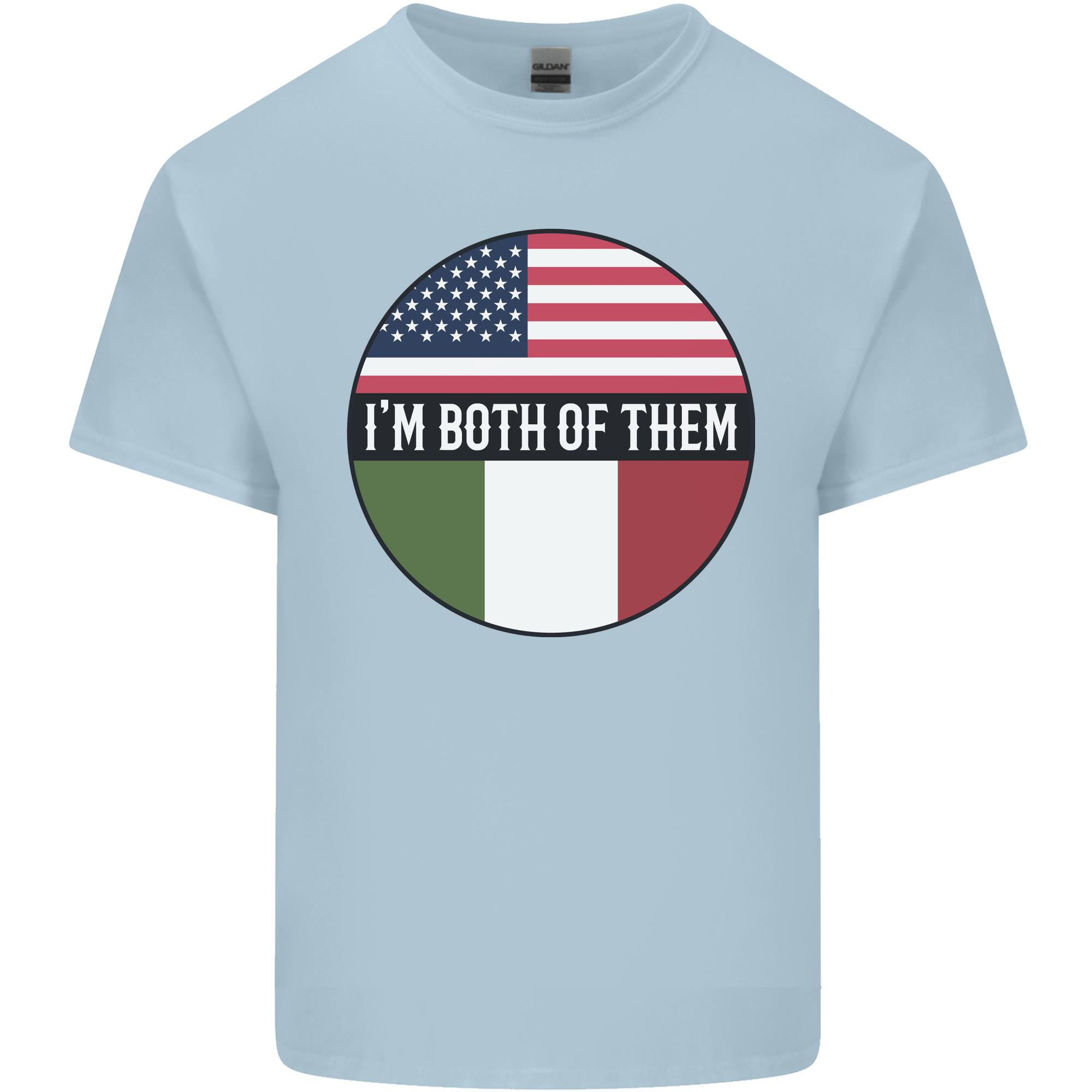 USA and Italian Heritage Italy American Flag Unisexs Light Cotton TShirt S