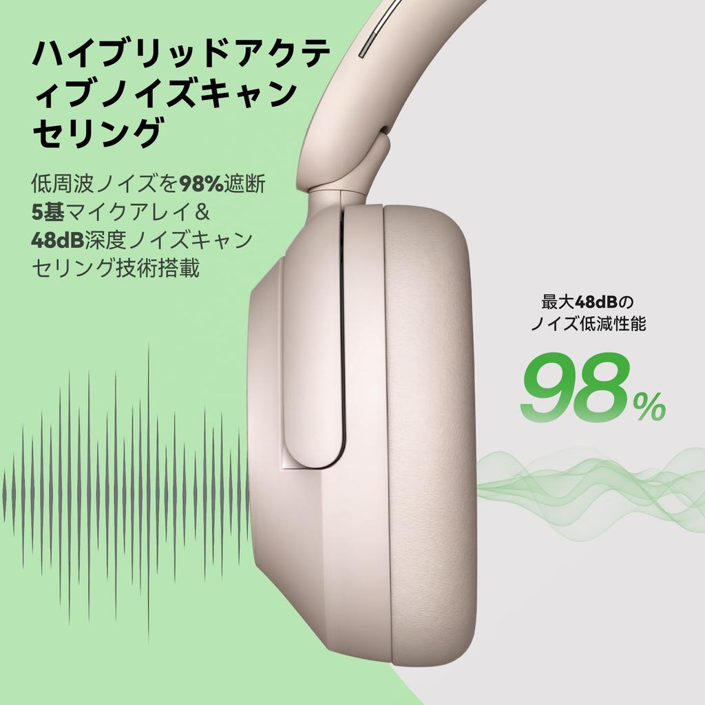 OneOdio Focus A6 Wireless Headphones, Noise Cancelling, Bluetooth 6.0, LDAC Compatible, WirelessWired, High-Resolution Audio, 75 Hours Music