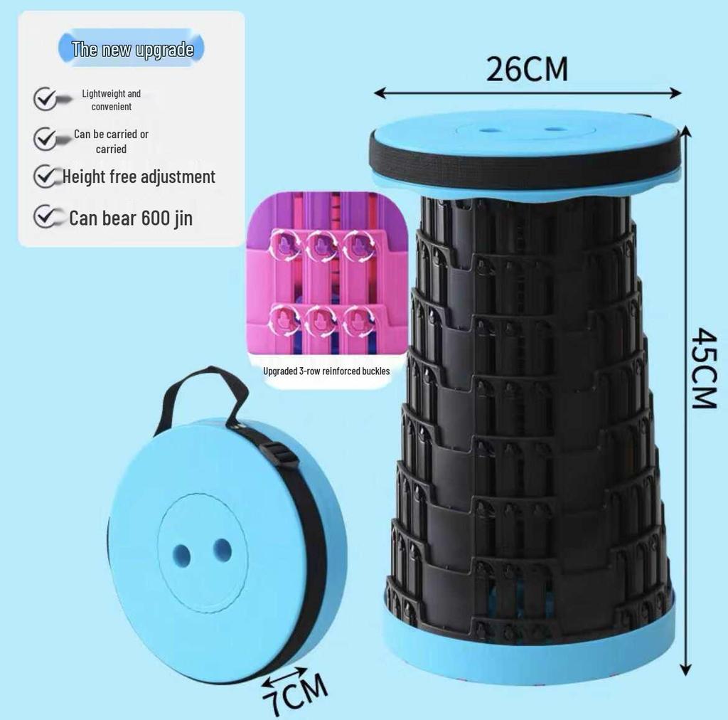 Portable Telescopic Folding Stool for Travel and Outdoor Use