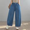Plus Size Vintage High Waist Casual Loose Women Spring Summer Autumn Jeans Denim Wide Leg Pants