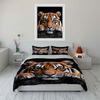 Tiger Face Close-Up Artwork Bedding Duvet Cover Set  (1*Duvet Cover 2*Pillowcases, without duvet insert)