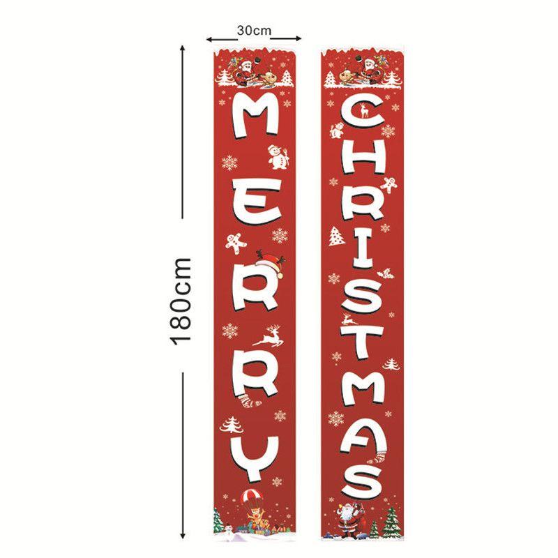 Vibrant Christmas Door Hanging Sign Banner Flag Xmas Party Decor