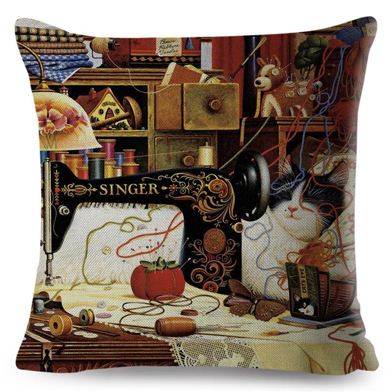 

Cute Book Cat Party Cushion Cover Decor Cartoon Animal Pillowcase Printing Cojines Polyester Pillow Case for Sofa Home 45x45cm 45x45cm18x18Inch