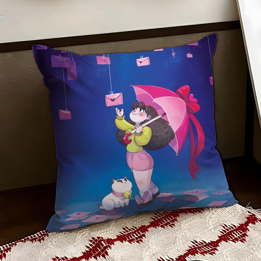 BBee And PPuppycat Cushion Cover Reversible Soft Durable Pillow Cover Home  Car MultiScene Use for Daily Comfort