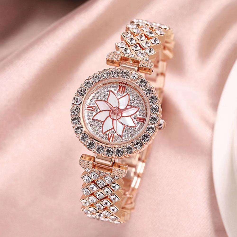 Popular Luxury Set, Bracelet Watch, Diamond-Encrusted Women'S Five-Piece Gift Box, Quartz Watch