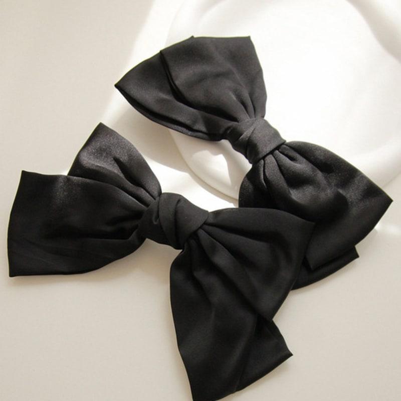 J.Lauren Two-Type Satin Ribbon Auto Hair Pin H01246