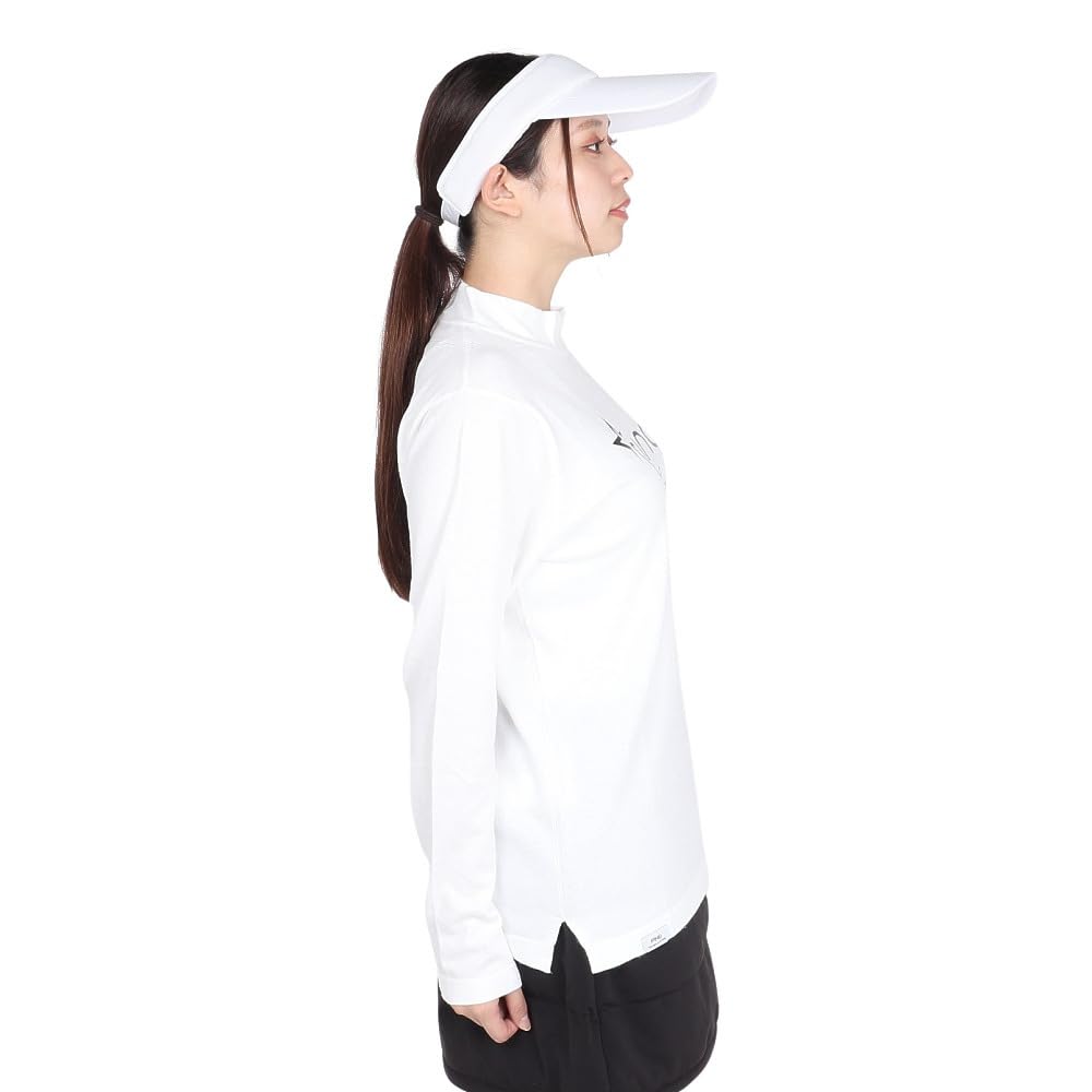 Long Sleeve High Neck Knit Golf LL [Pin Apparel] Women's (Logo Print) / / 622-4275002 030_White