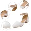 Girls Beaded Princess High Heels Leather Sandals Formal Occasion Children Wedding Bridesmaids Celebration Gala Shoes Teen Girls