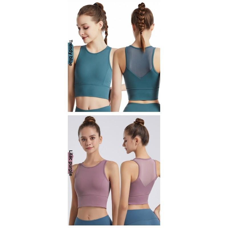 Women's sleeveless yoga exercise breathable top