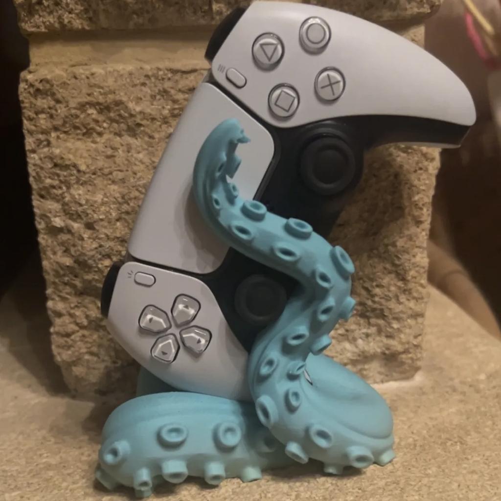 Soporte para Mando de Juego Pulpo Impreso en 3D Adecuado para Mandos de PS5 Soporte de Escritorio Regalo Navideño Estatua Decorativa Adorno