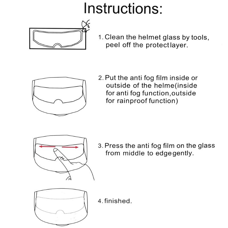 Universal Motorcycle Helmet Rainproof Film Anti Rain Anti-Fog Patch Clear Screen