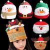 Snowman Cartoon Christmas Hats Red Headdress Party Favors Decorations Santa Hats Kids Adults Celebration Christmas Party Favors