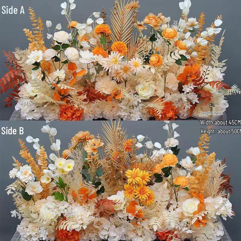 Künstliche Blumendekorationen für den Hochzeitsgang & die Bühne